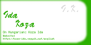 ida koza business card